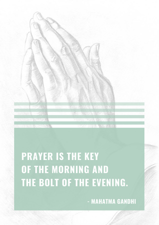 Religion citation about prayer Poster Design Template