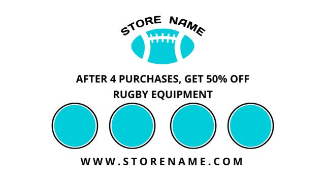 Loyalty Program from Sport Gear Store Business Card US Design Template
