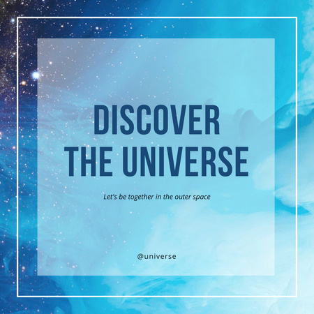Let's Be Together In The Outer Space Instagram Design Template