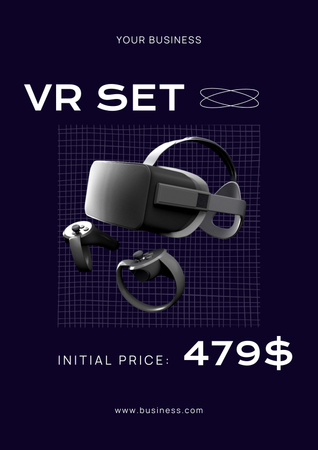 VR Equipment Sale Offer Poster Modelo de Design