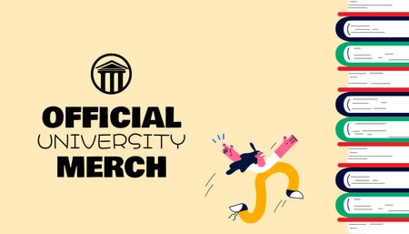 University Official Merchandise Advertisement Business Card USデザインテンプレート