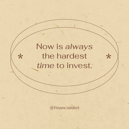 Investment Motivational quote Instagram Design Template