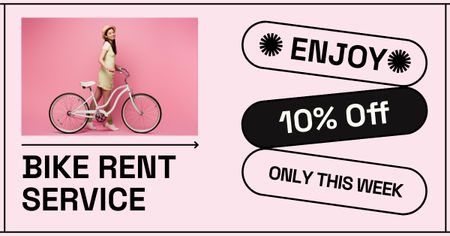 Platilla de diseño Enjoy Bicycles Rent Service Facebook AD