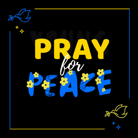 Ontwerpsjabloon van Instagram van Pray for Peace