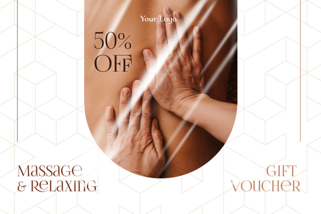 Template di design Back Massage Special Offer Gift Certificate