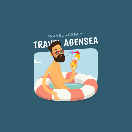 Seyahat Acentesinden Tatil Teklifi Animated Logo Tasarım Şablonu