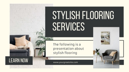Stylish Flooring Services with Photos of Modern Interior Presentation Wide Design Template