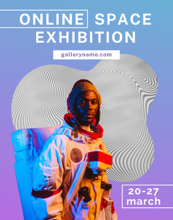 Psychedelic Exhibition Announcement Poster 22x28in Design Template
