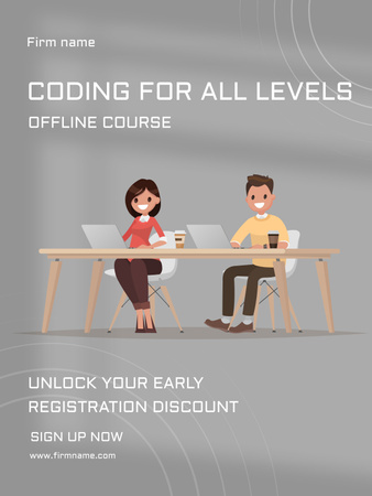 Template di design Programming Courses Ad Poster US