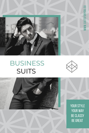 Plantilla de diseño de Business suits sale advertisement Pinterest 