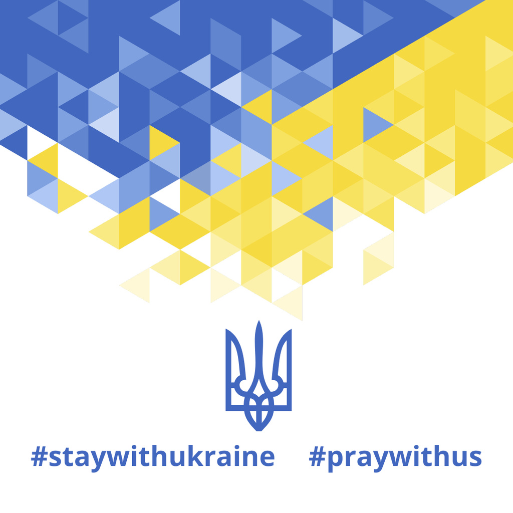Plantilla de diseño de Express Support for Ukraine Instagram 