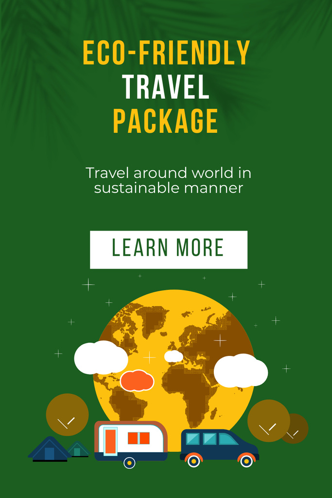 Eco-friendly Travel Package Pinterest Design Template