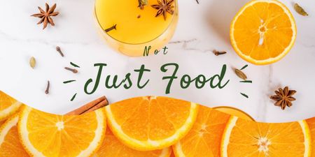 Fresh citrus juice and spices Image Design Template