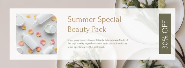 Summer Special Beauty Pack Facebook cover – шаблон для дизайну