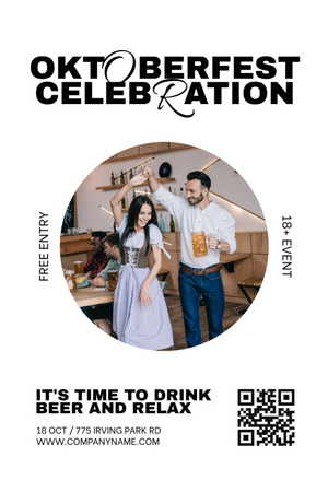 Oktoberfest Celebration Announcement Flyer 4x6in Πρότυπο σχεδίασης