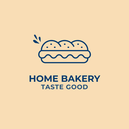Simple Ad of Home Bakery Logo Design Template