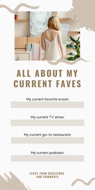 My Current Faves Graphic Design Template