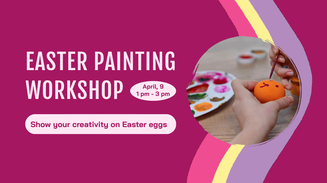 Easter Holiday with Eggs Painting Full HD video Modelo de Design