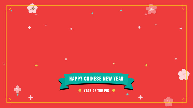 Template di design Happy Chinese Pig New Year Full HD video