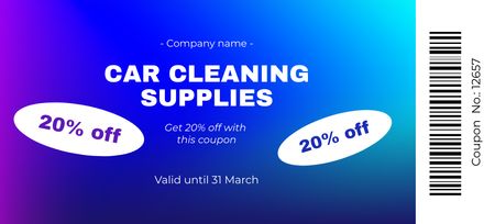 Car Cleaning Supplies Offer Coupon 3.75x8.25in Design Template