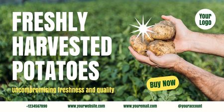 Farmer's Fresh Potato Harvest Twitter Design Template