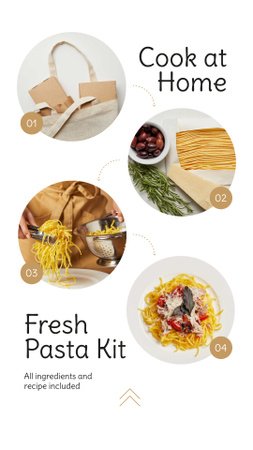 Pasta Recipe for Homecooking Instagram Story tervezősablon