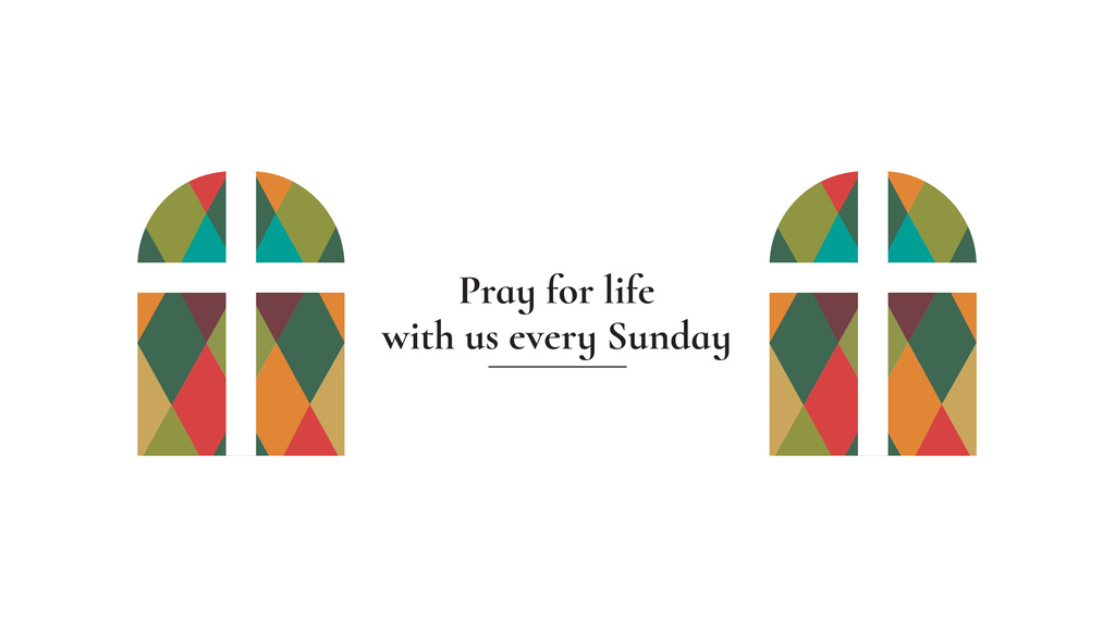 Invitation to Pray with Church windows Youtube – шаблон для дизайну