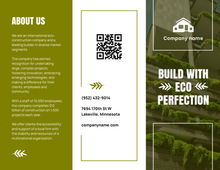 Platilla de diseño Eco-Friendly Construction Services Brochure 8.5x11in