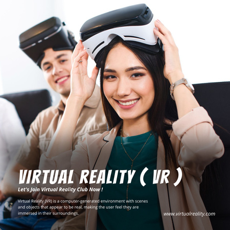 Virtual Reality Club Instagram Design Template
