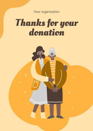Platilla de diseño Make Donation for Support Elderly Ones Postcard 5x7in Vertical