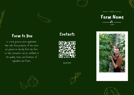 Fresh And Healthy Food From Farmer Brochure Design Template