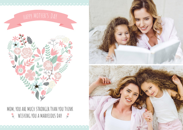 Template di design Happy Mother's Day postcard Postcard
