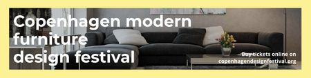 Plantilla de diseño de Anuncio del festival de diseño de muebles contemporáneos Twitter 