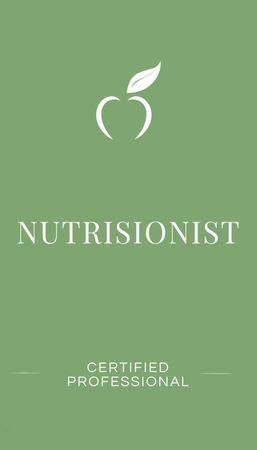 Modèle de visuel Nutrition Specialist Service Offer - Business Card US Vertical