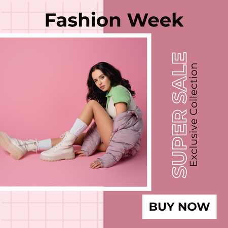 Fashion Week pro ženské oblečení Instagram Šablona návrhu