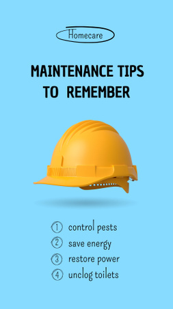 Home Maintenance Tips Instagram Story Design Template