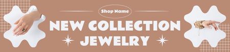 New Jewelry Collection Ad with Bracelets Ebay Store Billboard Design Template