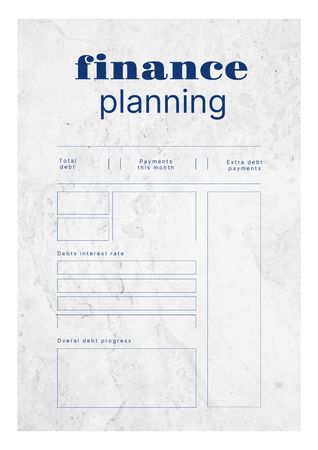 Finance planning with budget tracker Schedule Planner Design Template