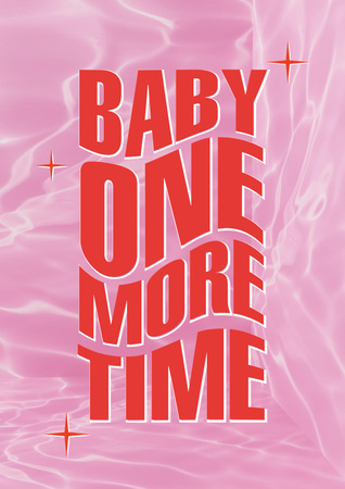 Platilla de diseño Inspirational Phrase on Pink Abstract Pattern Poster