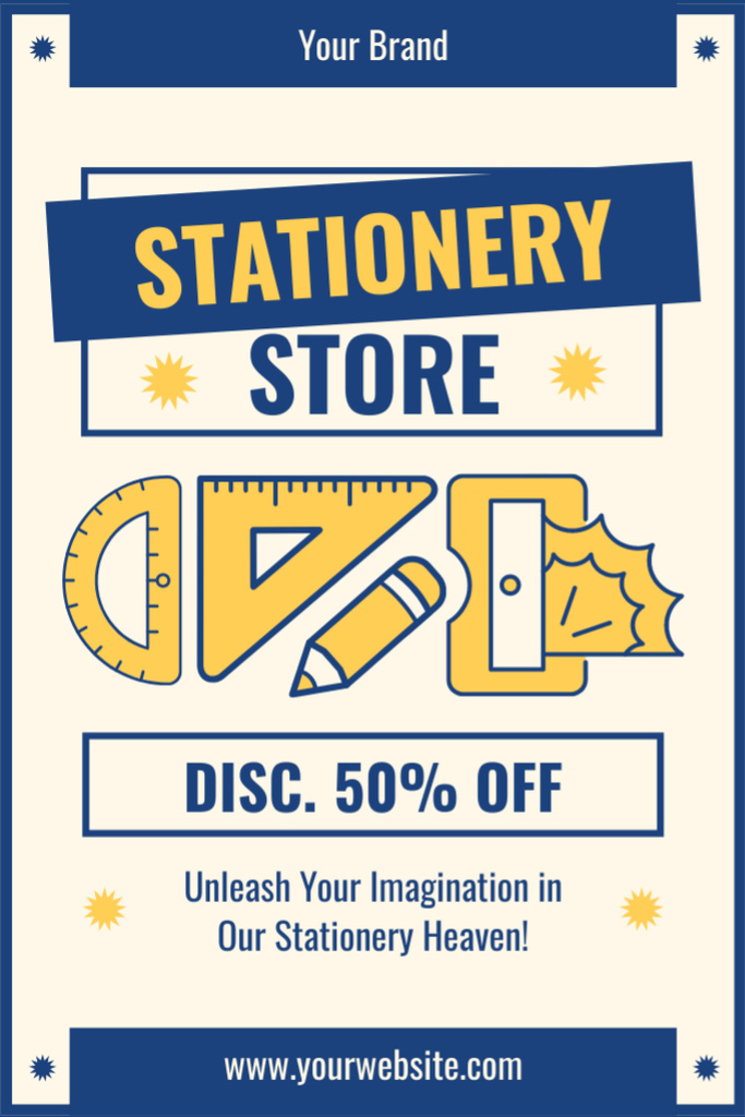 Modèle de visuel Stationery Store Discount Offers - Tumblr