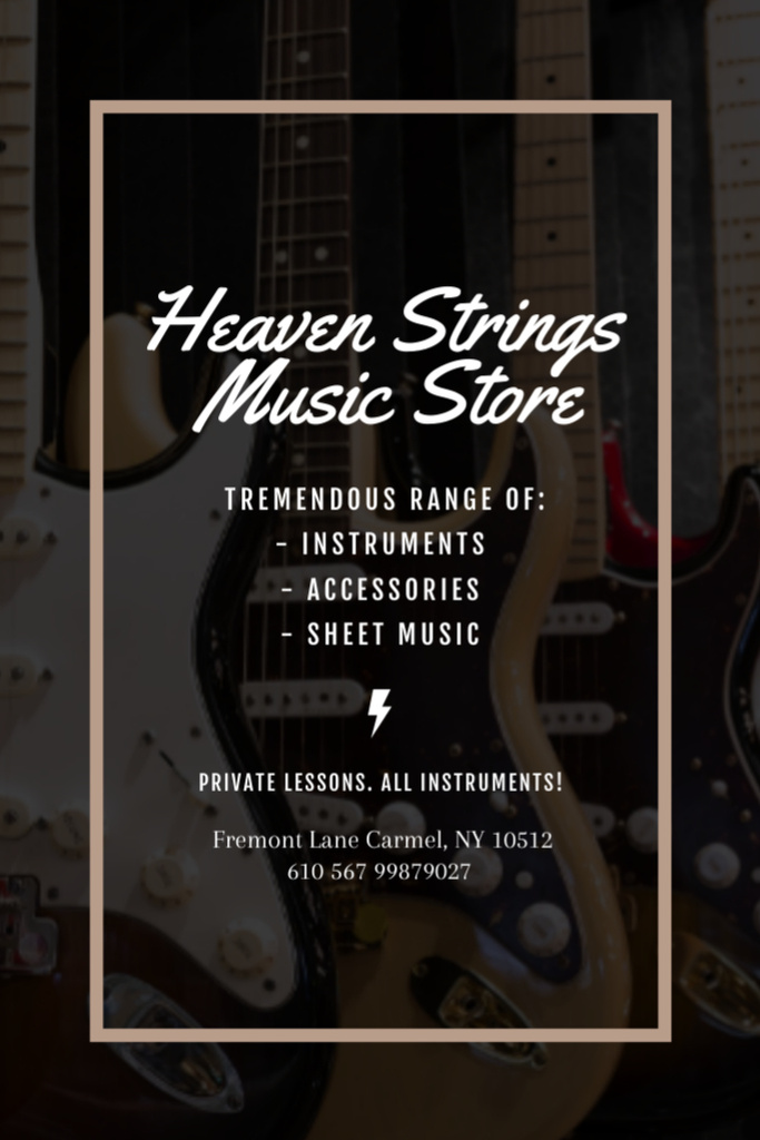 Music Instruments Sale Flyer 4x6in Design Template