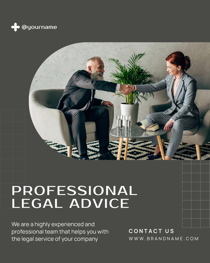 Offer of Professional Legal Advisory Instagram Post Vertical tervezősablon