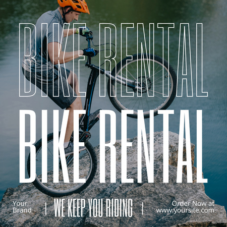 Rental Bikes for Extreme Tours Instagram Design Template