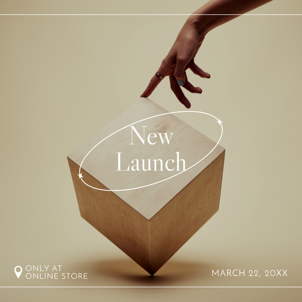 Ontwerpsjabloon van Instagram van New Brand Launch Announcement