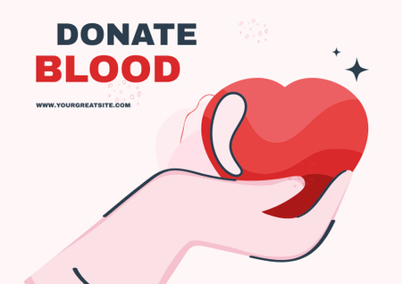 Blood Donation Motivation during War in Ukraine Poster B2 Horizontal Design Template