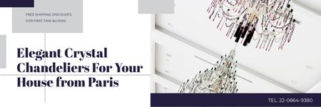 Template di design Elegant crystal chandeliers from Paris Email header