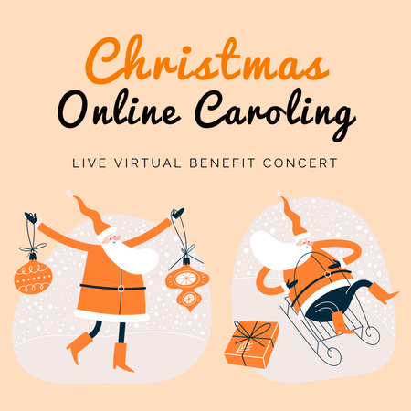 Christmas Online Concert Announcement Instagram Design Template