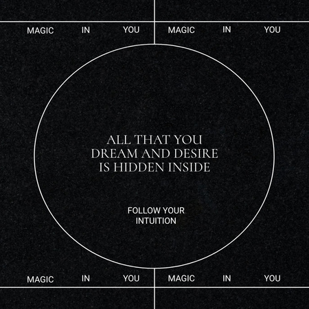 Astrological Inspiration on Dark Texture Instagram Design Template
