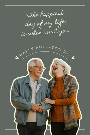 Inspirational Phrase And Anniversary Greeting Pinterest Design Template
