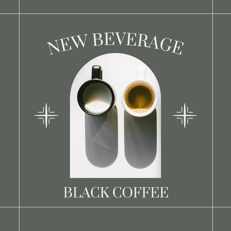Two Cups of Coffee Instagram Modelo de Design